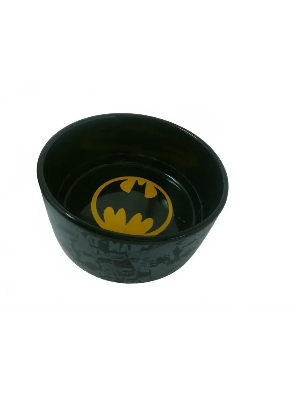Batman Themed Double Dog Bowls with Wooden Stand
